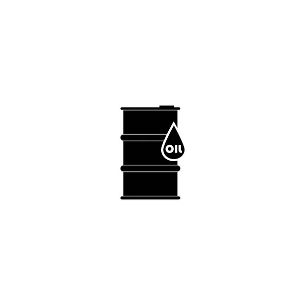 Ícone de barril de óleo de pictograma. Ícone preto no fundo branco . —  Vetores de Stock