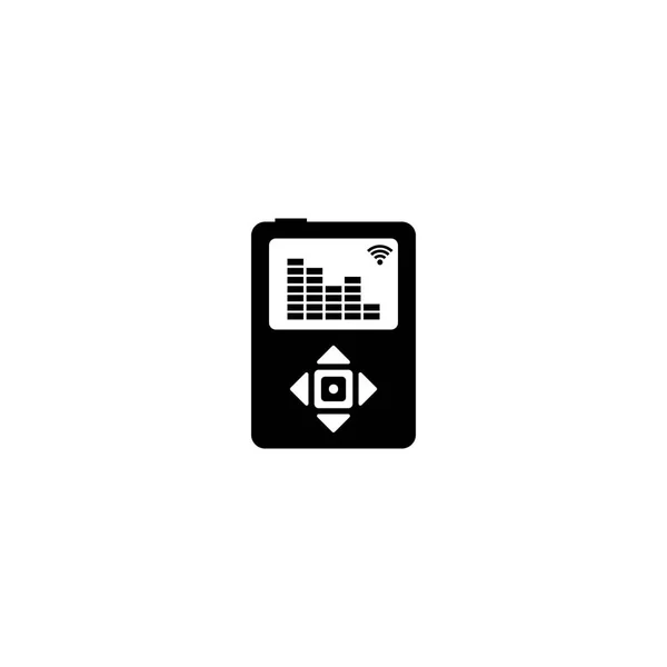 Εικονόγραμμα μουσική συσκευή ή το mp3 player με wifi και ισοσταθμιστή ico — Διανυσματικό Αρχείο