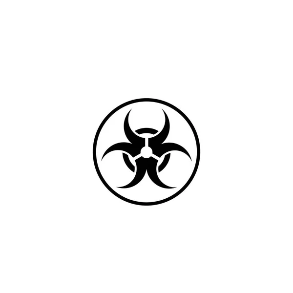 Pictogramme icône de risque biologique. Icône noire sur fond blanc . — Image vectorielle