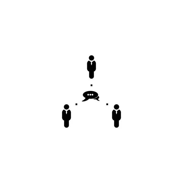 Εικονόγραμμα εικονίδιο δικτύου ή συνομιλίας. Μαύρη εικόνα σε άσπρο φόντο. — Διανυσματικό Αρχείο