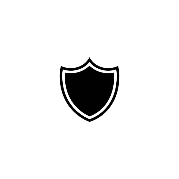 Pictogramme icône du bouclier. Icône noire sur fond blanc . — Image vectorielle