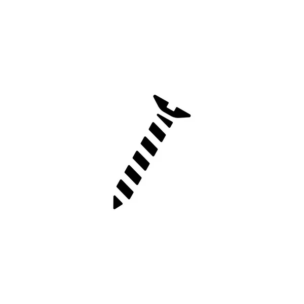 ピクトグラムのネジのアイコン。白い背景の黒いアイコン. — ストックベクタ