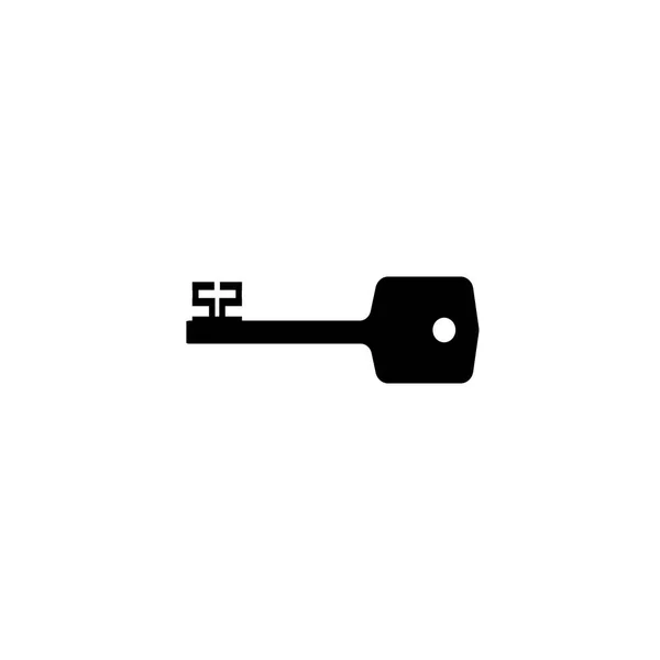 Pictogramme icône clé. Icône noire sur fond blanc . — Image vectorielle