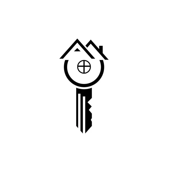 Pictogramme icône clé. Icône noire sur fond blanc . — Image vectorielle