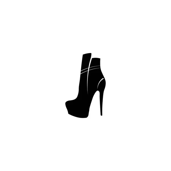 Pictograma botas icono. Icono negro sobre fondo blanco . — Vector de stock