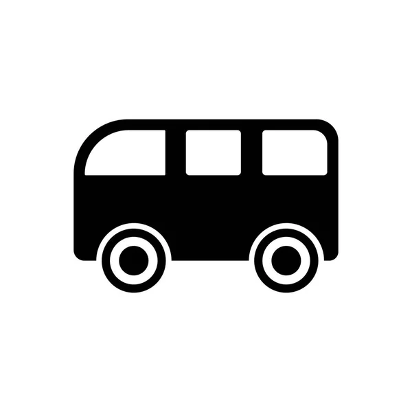 Pictogramme icône de bus. Icône noire sur fond blanc . — Image vectorielle