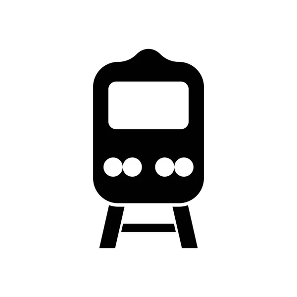 Pictogramme icône du train. Icône noire sur fond blanc . — Image vectorielle