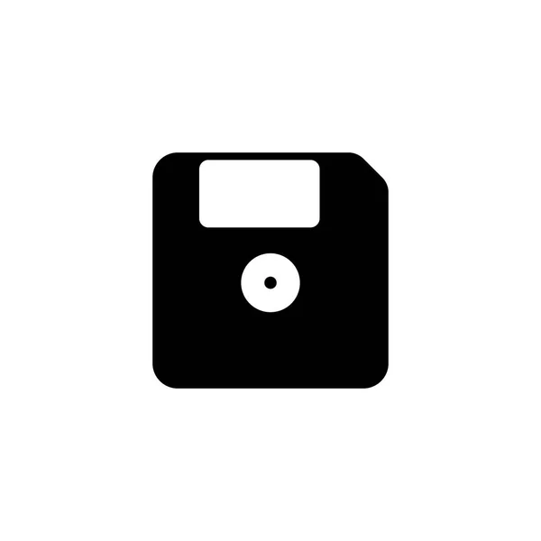 Pictogram floppy disk icon. Black icon on white background. — Stock Photo, Image