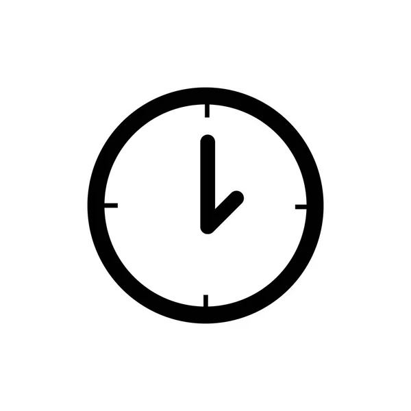 Значок часов Пиктограммы. Черный значок на белом фоне . Стоковый вектор