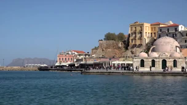 Chania eski liman - Crete — Stok video