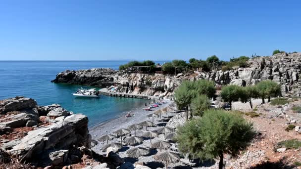 Playa Marmara Creta Del Sur — Vídeo de stock