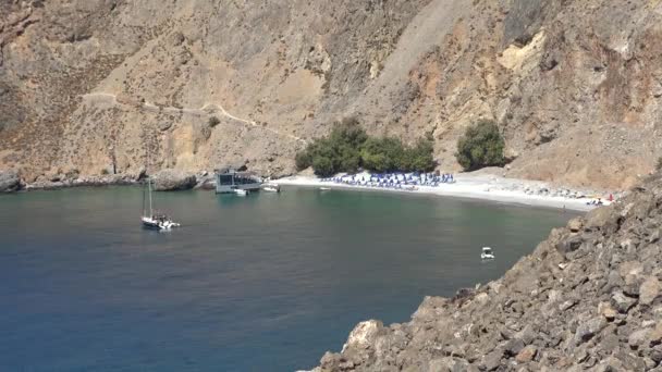 Strand Glika Nera Zuidelijk Kreta — Stockvideo