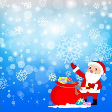 Noel Baba Noel hediyeleri ve arka plan ile