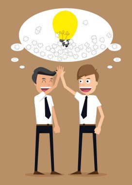 ekip çalışması fikir işadamı ile