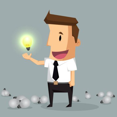 İşadamı parlak fikir