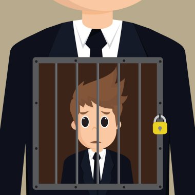 İş adamı kendini sınırlı