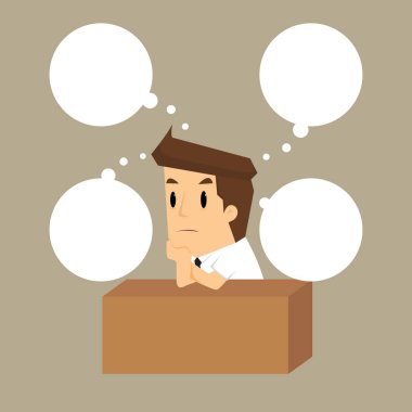 zor iş adamı masasının üzerinde çalışma