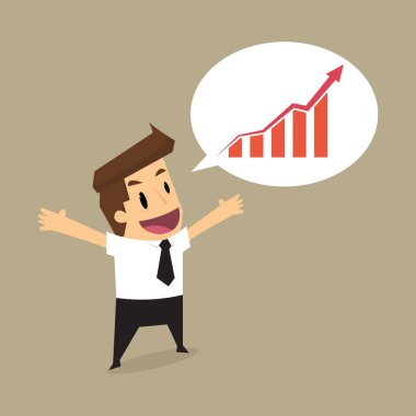 Konuşma balonları işadamı ile