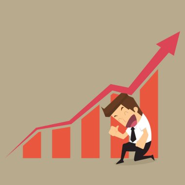 iş adamı ok büyüyen grafik