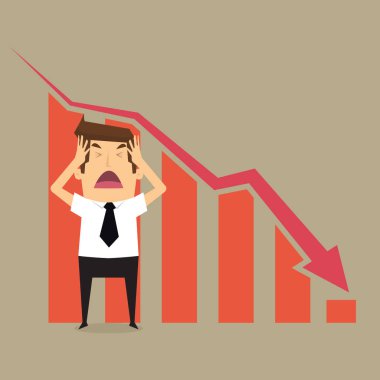 İşadamı fail.vector illüstrasyon karikatür kavramı  