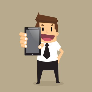 İş adam Haritayı akıllı telefon
