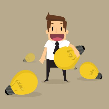 işadamı toplu fikir ampul