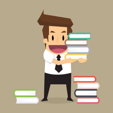 işadamı öğrenmek ve bir kitap okuma