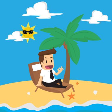 işadamı sakin tatil