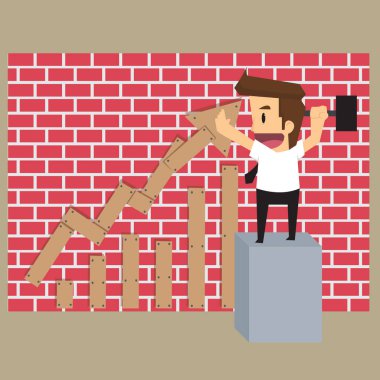 işadamı yapı grafikler, thems tarafından oluşturulan gelir artırın