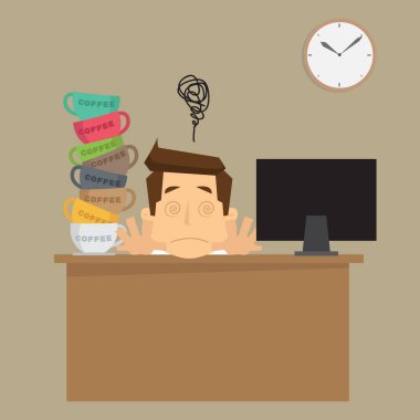 iş adamı yiyenler çok kahve çok