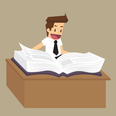 fikir bulmak için bir kitap okuma iş adamı