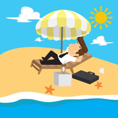 işadamı sakin tatil