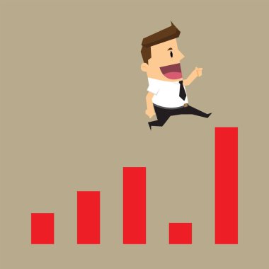 işadamı kriz bir sıçrama ile olumlu bir istatistik atlar.