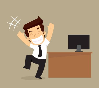 iş adamı mutlu zaman ay sonu