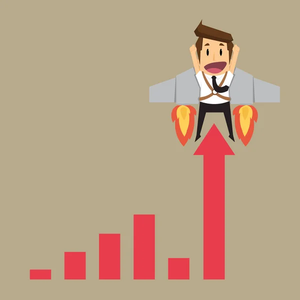  İşadamı ile grafik kaçamak kadar