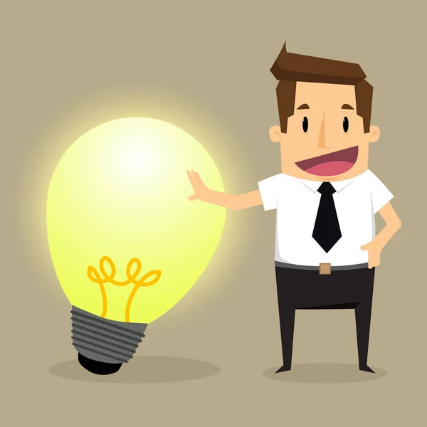 Businessman bright idea — Stock Vector