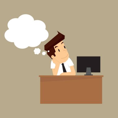 işadamı düşünce nedeniyle mutludur