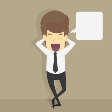 Dinlenmek için bir işadamı ile bir zaman mutlu,