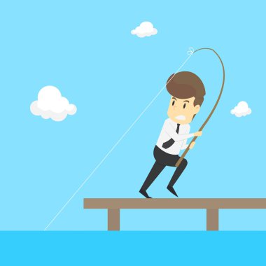 Bir işadamı Balık tutma