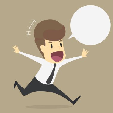 İyi bir ruh hali ile çalışan bir iş adamı