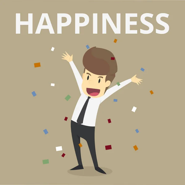 Geschäftsmann happiness.vector — Stockvektor