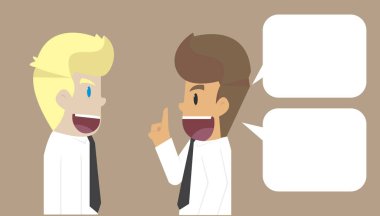 işadamı konuşma fikirler meslektaşları ile sundu.