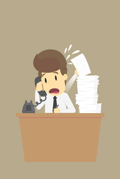 Бизнесмен тоже много работает.
