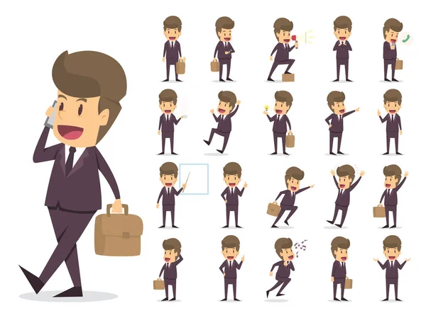 Empresario personajes de trabajo set.character creación gran set.Di — Vector de stock