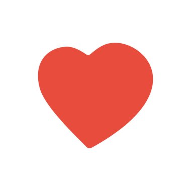 Kırmızı kalp Sevgililer günü simgesi.