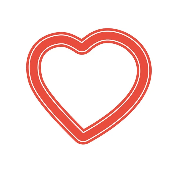 Corazón rojo día de San Valentín icono . — Vector de stock