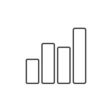 Beyaz arka plan üzerinde izole istatistikleri simgesi artırın. Web, tanıtım, Infographic, tasarım için kullanılabilir