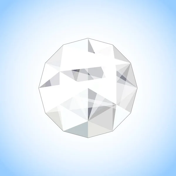 Joya realista en forma de diamante. Ilustración de gemas vectoriales . — Vector de stock