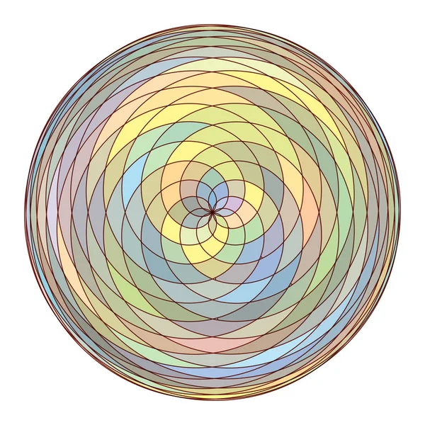 Patrón de los elementos de mosaico repetición circular. ilustración vectorial — Vector de stock