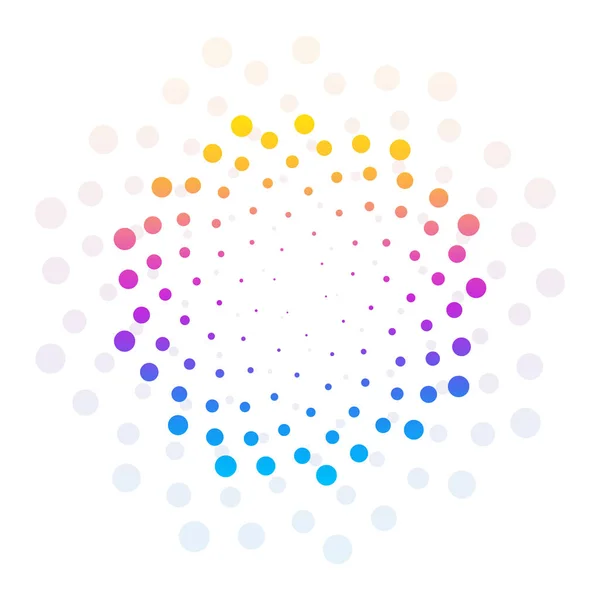 Абстрактный красочный круг пунктирный фон. Векторная иллюстрация — стоковый вектор